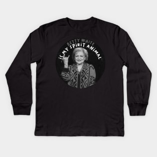 Betty White Kids Long Sleeve T-Shirt